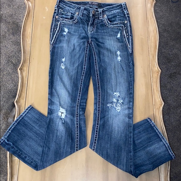 Silver Aiko Bootcut Jeans size W26/L33 - Picture 3 of 7